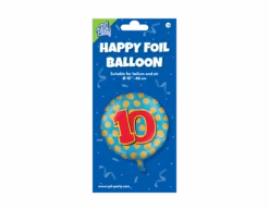 Helium Ballon 10 Jaar Gekleurd Leeg 46cm -Feestartikelen Winkel helium ballon 10 jaar gekleurd leeg 46cm 2