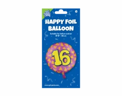 Helium Ballon 16 Jaar Gekleurd Leeg 46cm -Feestartikelen Winkel helium ballon 16 jaar gekleurd leeg 46cm 2