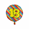 Helium Ballon 18 Jaar Gekleurd Leeg 46cm -Feestartikelen Winkel helium ballon 18 jaar gekleurd leeg 46cm