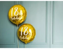 Helium Ballon 18Th Birthday Goud Leeg 45cm -Feestartikelen Winkel helium ballon 18th birthday goud leeg 45cm 3