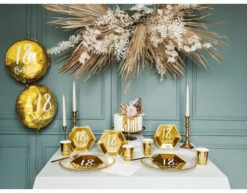 Helium Ballon 18Th Birthday Goud Leeg 45cm -Feestartikelen Winkel helium ballon 18th birthday goud leeg 45cm 4