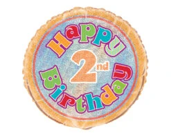 Helium Ballon 2 Jaar Glitters 45cm Leeg