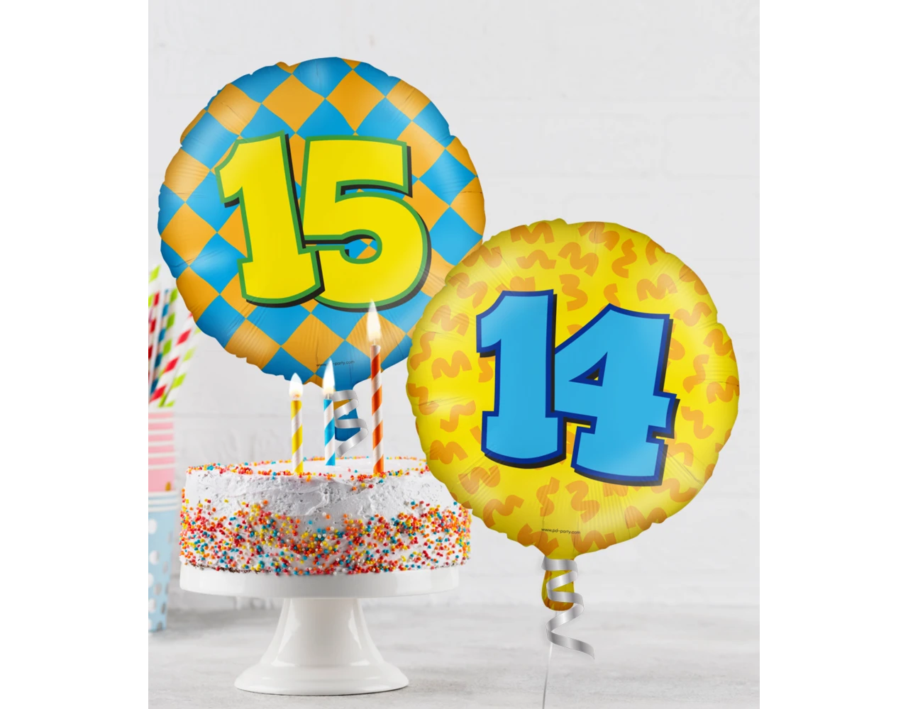 Helium Ballon 40 Jaar Gekleurd Leeg 46cm 4 Helium Ballon 40 Jaar Gekleurd Leeg 46cm - Afbeelding 2