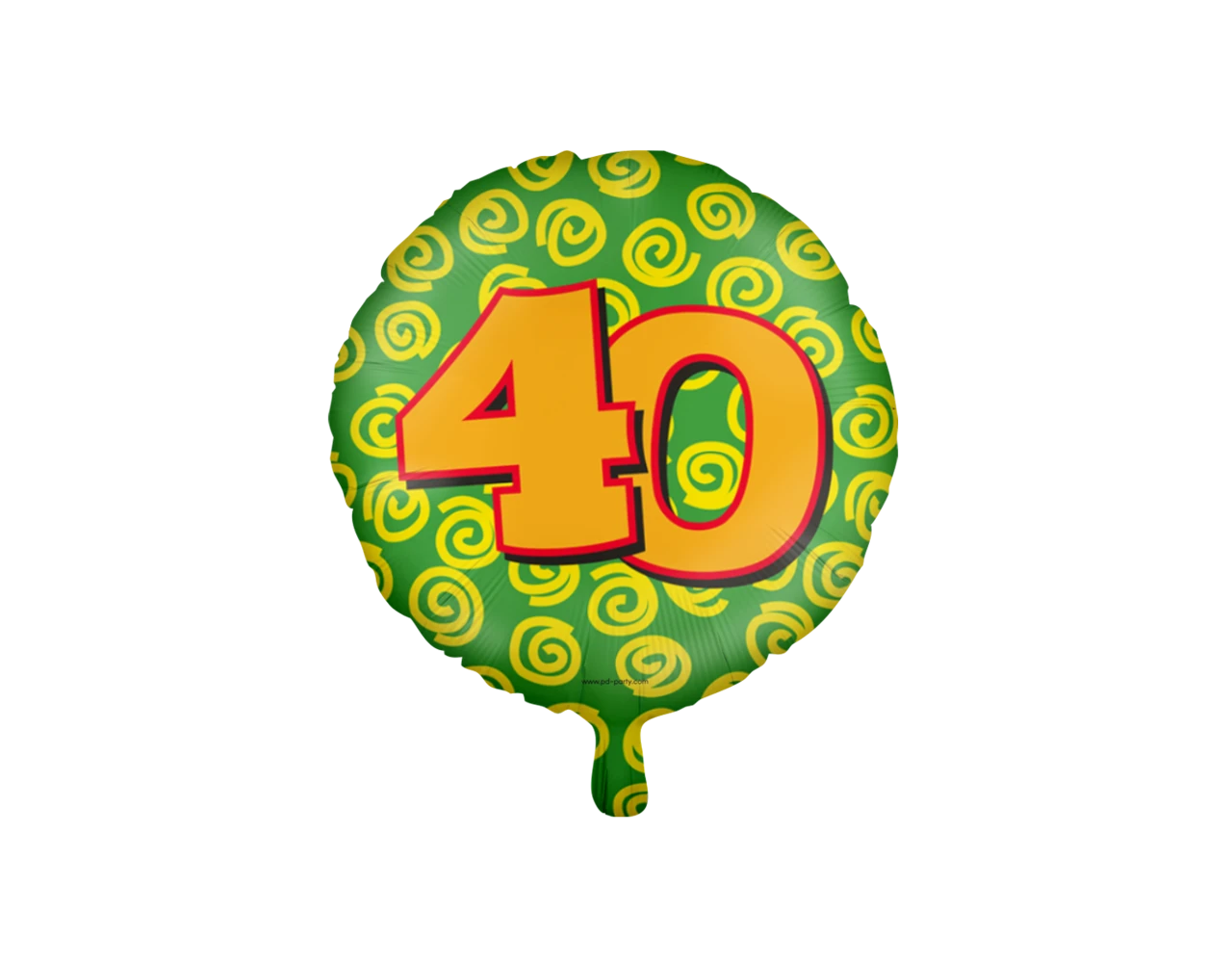 Helium Ballon 40 Jaar Gekleurd Leeg 46cm 3 Helium Ballon 40 Jaar Gekleurd Leeg 46cm