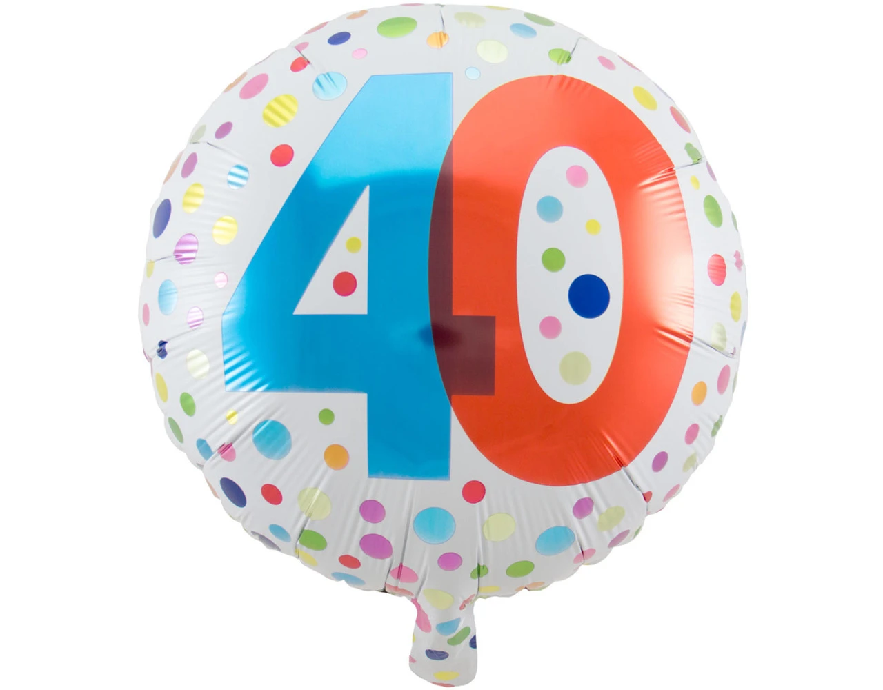 Helium Ballon 40 Jaar Stippen 45cm Leeg 3 Helium Ballon 40 Jaar Stippen 45cm Leeg