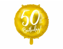 Helium Ballon 50Th Birthday Goud Leeg 45cm