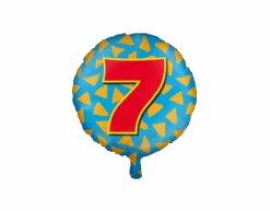 Helium Ballon 7 Jaar Gekleurd Leeg 46cm