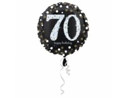 Helium Ballon 70 Jaar Zilver 43cm Leeg