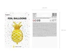 Helium Ballon Ananas Goud 63cm -Feestartikelen Winkel helium ballon ananas goud 63cm 4