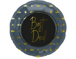 Helium Ballon Best Dad Blauw Leeg 45cm