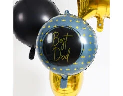 Helium Ballon Best Dad Blauw Leeg 45cm -Feestartikelen Winkel helium ballon best dad blauw leeg 45cm 3