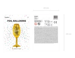 Helium Ballon Champagne Glas Leeg 80cm -Feestartikelen Winkel helium ballon champagne glas leeg 80cm 3