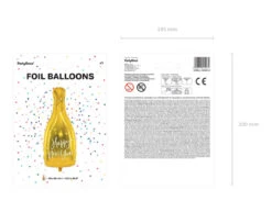 Helium Ballon Fles Happy New Year Leeg 82cm -Feestartikelen Winkel helium ballon fles happy new year leeg 82cm 3