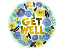 Helium Ballon Get Well Bloemen Leeg 45cm