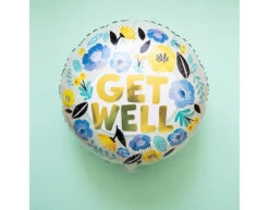 Helium Ballon Get Well Bloemen Leeg 45cm -Feestartikelen Winkel helium ballon get well bloemen leeg 45cm 3