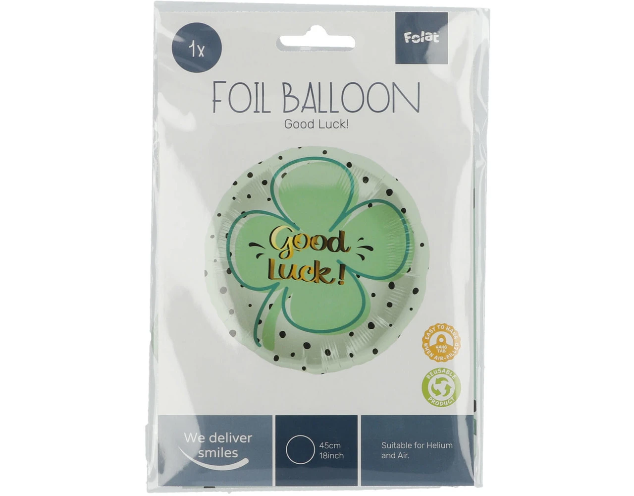 Helium Ballon Good Luck Klaver Leeg 45cm 5 Helium Ballon Good Luck Klaver Leeg 45cm - Afbeelding 3