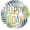 Helium Ballon Happy B-Day Bladeren Leeg 45cm -Feestartikelen Winkel helium ballon happy b day bladeren leeg 45cm