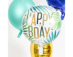 Helium Ballon Happy B-Day Bladeren Leeg 45cm -Feestartikelen Winkel helium ballon happy b day bladeren leeg 45cm 4