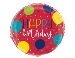 Helium Ballon Happy Birthday Ballonnen Rood 45cm Leeg