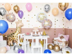 Helium Ballon Happy Birthday Bloemen Roze Leeg 45cm -Feestartikelen Winkel helium ballon happy birthday bloemen roze leeg 45c 3