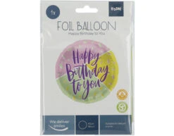 Helium Ballon Happy Birthday Leeg Gekleurd 45cm -Feestartikelen Winkel helium ballon happy birthday leeg gekleurd 45cm 2