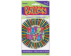 Helium Ballon Happy Birthday Regenboog 45cm Leeg -Feestartikelen Winkel helium ballon happy birthday regenboog 45cm leeg 1