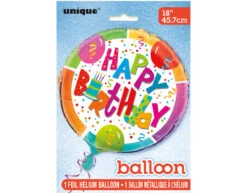 Helium Ballon Happy Birthday Taart Rond 45cm Leeg -Feestartikelen Winkel helium ballon happy birthday taart rond 45cm leeg 2