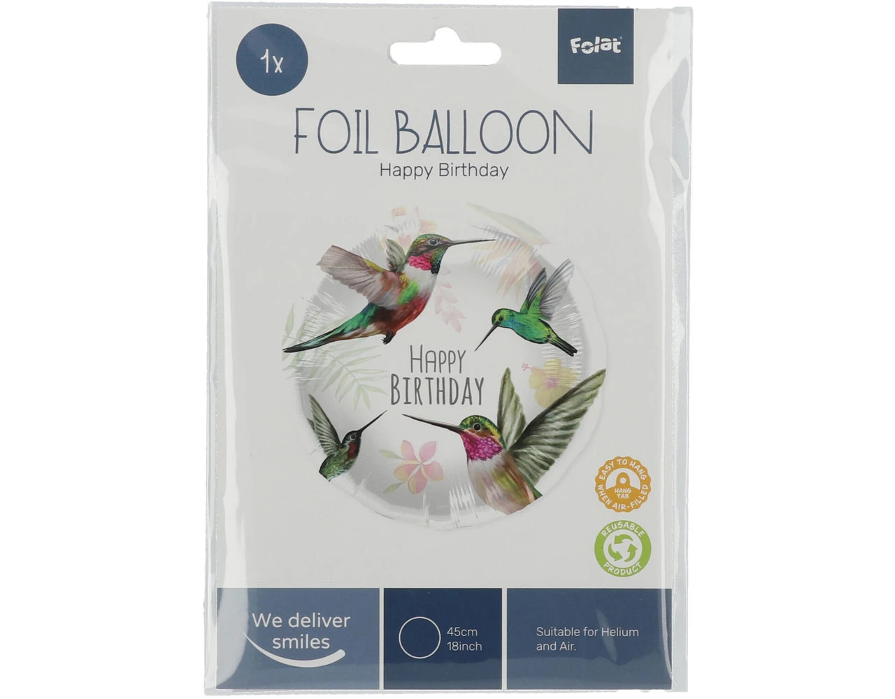 Helium Ballon Happy Birthday Vogel Leeg 45cm 5 Helium Ballon Happy Birthday Vogel Leeg 45cm - Afbeelding 3