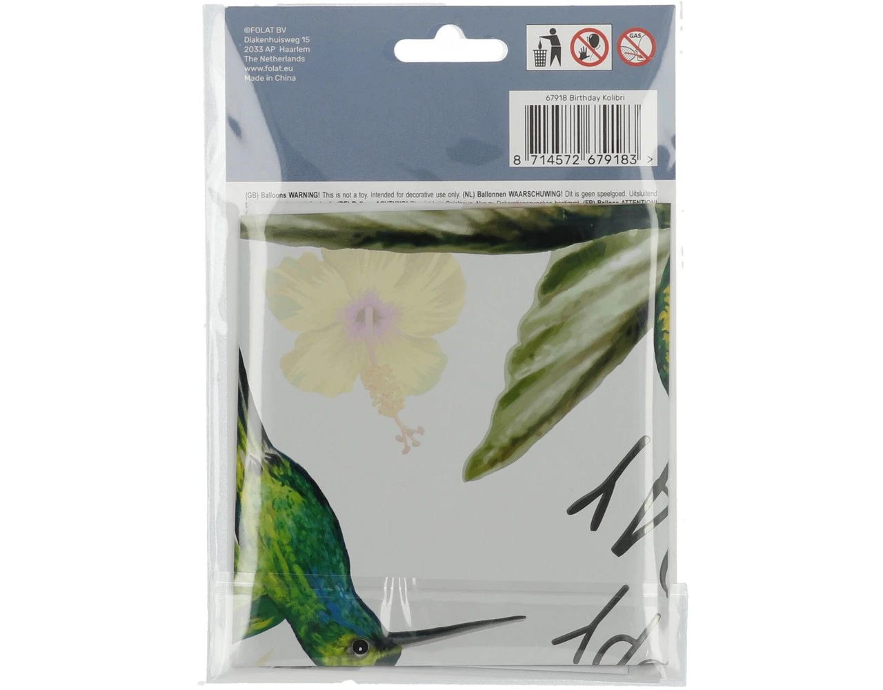 Helium Ballon Happy Birthday Vogel Leeg 45cm 6 Helium Ballon Happy Birthday Vogel Leeg 45cm - Afbeelding 4