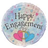 Helium Ballon Happy Engagement 45cm Leeg -Feestartikelen Winkel helium ballon happy engagement 45cm leeg