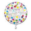 Helium Ballon Happy Retirement Gekleurd 45cm Leeg.