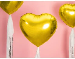 Helium Ballon Hart Goud Leeg 45cm -Feestartikelen Winkel helium ballon hart goud leeg 45cm 2
