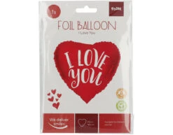 Helium Ballon Hart I Love You Rood Leeg 45cm -Feestartikelen Winkel helium ballon hart i love you rood leeg 45cm 4