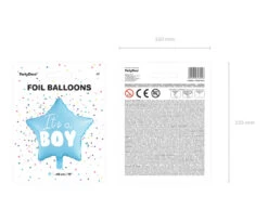 Helium Ballon Hart It'S A Boy Leeg 48cm -Feestartikelen Winkel helium ballon hart its a boy leeg 48cm 4