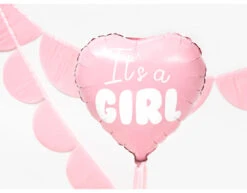 Helium Ballon Hart It'S A Girl Leeg 45cm -Feestartikelen Winkel helium ballon hart its a girl leeg 45cm 3