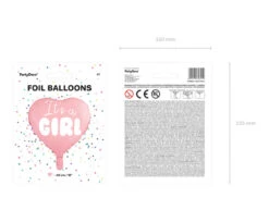 Helium Ballon Hart It'S A Girl Leeg 45cm -Feestartikelen Winkel helium ballon hart its a girl leeg 45cm 5