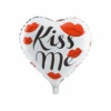Helium Ballon Hart Kiss Me 45cm Leeg -Feestartikelen Winkel helium ballon hart kiss me 45cm leeg