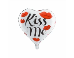 Helium Ballon Hart Kiss Me 45cm Leeg