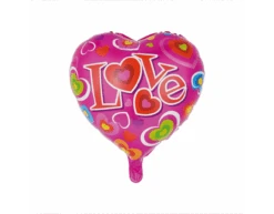 Helium Ballon Hart Love 45cm Leeg