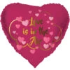Helium Ballon Hart Love Is In The Air Leeg 45cm -Feestartikelen Winkel helium ballon hart love is in the air leeg 45cm