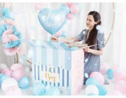 Helium Ballon Hart Mom To Be Blauw Leeg 35cm -Feestartikelen Winkel helium ballon hart mom to be blauw leeg 35cm 3