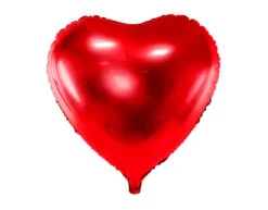 Helium Ballon Hart Rood Leeg 61cm