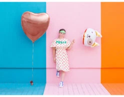 Helium Ballon Hart Rose Goud Leeg 73cm -Feestartikelen Winkel helium ballon hart rose goud leeg 73cm 1