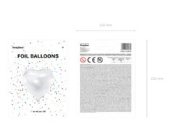 Helium Ballon Hart Wit Leeg 61cm -Feestartikelen Winkel helium ballon hart wit leeg 61cm 2
