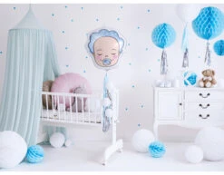 Helium Ballon Hoofd Baby Jongen Leeg 45cm -Feestartikelen Winkel helium ballon hoofd baby jongen leeg 45cm 3