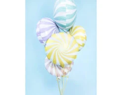 Helium Ballon Lichtgeel Swirl 45cm Leeg -Feestartikelen Winkel helium ballon lichtgeel swirl 45cm leeg 2
