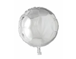 Helium Ballon Rond Zilver 46cm Leeg
