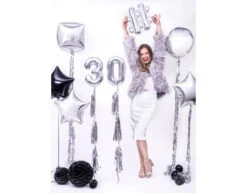 Helium Ballon Rond Zilver Leeg 40cm -Feestartikelen Winkel helium ballon rond zilver leeg 40cm 2