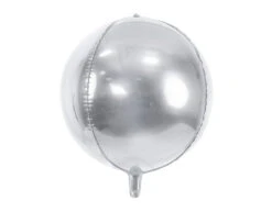 Helium Ballon Rond Zilver Leeg 40cm