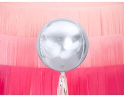 Helium Ballon Rond Zilver Leeg 40cm -Feestartikelen Winkel helium ballon rond zilver leeg 40cm 3